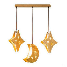 Load image into Gallery viewer, Wooden moon Chandelier