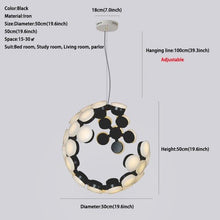 Load image into Gallery viewer, Nordic Aluminum Acrylic Moon Chandelier