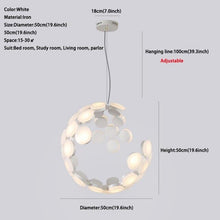 Load image into Gallery viewer, Nordic Aluminum Acrylic Moon Chandelier